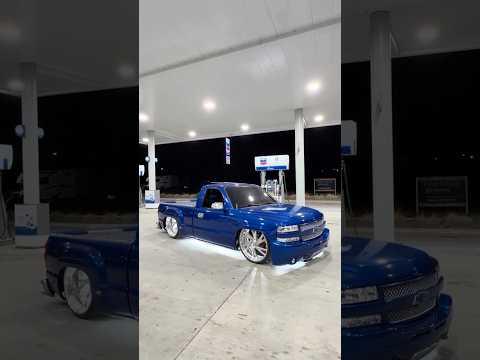 Candy Blue Bubble Eye Tucking Intros 💙✨ #candypaint #nbs #silverado #droppedtrucks #loweredtrucks