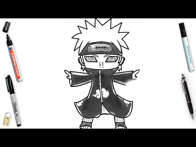 Tutorial how to draw pain tendo from naruto by AgungTategamiKyutsu