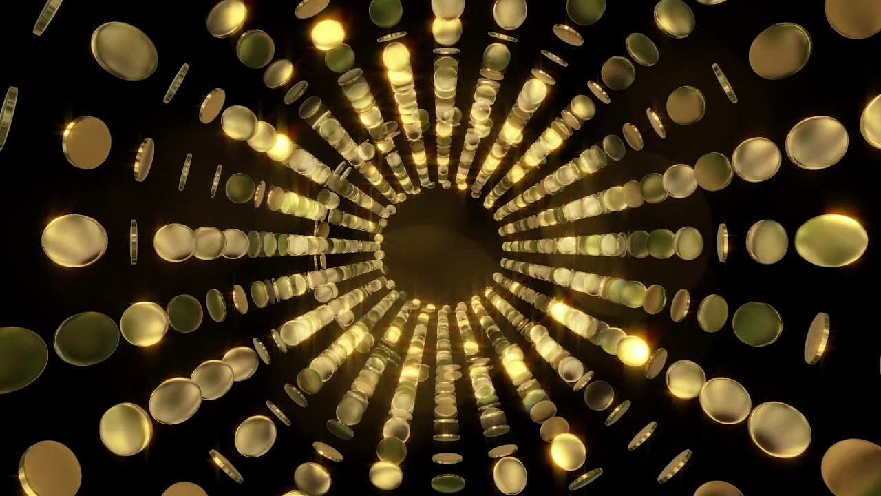 4K Abstract Golden Coins Tunnel VJ Motion Background || Free VJ Loops ...