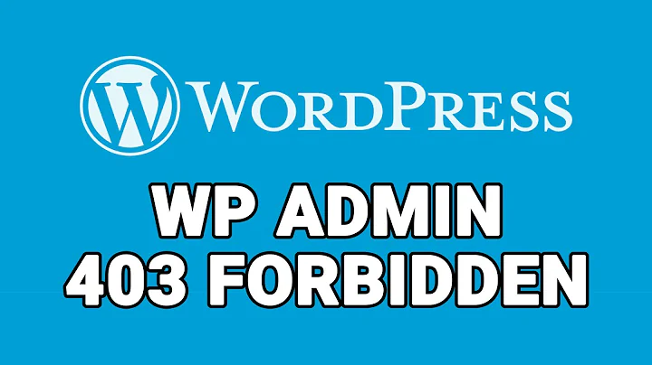 Wordpres WP-Admin 403 Forbidden Error Solution Tagalog