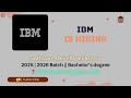 IBM Hiring Software Developer Intern | Batch 2025 &amp; 2026 | Hyderabad &amp; Bangalore | Apply Now