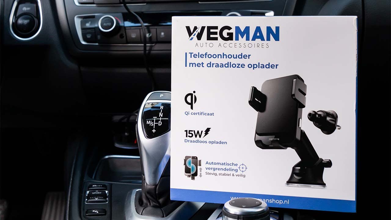 Westers rijk boete Wegman Telefoonhouder QI Draadloze Oplader Auto (15W autolader) -  Ventilatierooster, Raam, Dashboard - YouTube