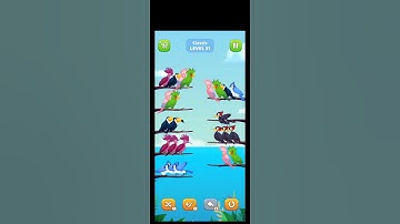BIRD SORT PUZZLE, LEVEL - 31 #shorts #lovely #games