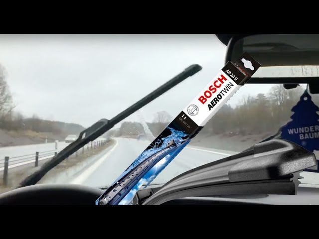 New Bosch AeroTwin wipers on my Saab + Test 160kmh 