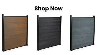 Composite Fence Wholesale Direct Pricing 6x6 Privacy Fence Kits Walnut Black Light Gray