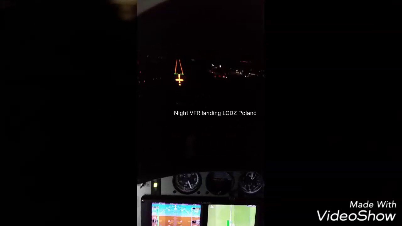 VFR Night Flight Poland