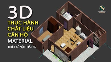 Bài 14 Thực hành thiết kế nội thất căn hộ 3D, Map chất liệu siêu nhanh