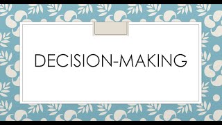 Business Decision-Making Process
