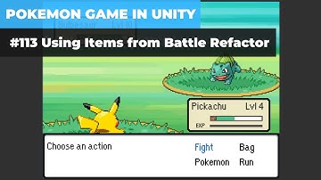Make A Game Like Pokemon in Unity | #113 - Refactoring Using Items from Battle