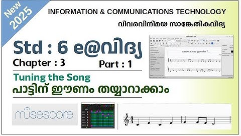 ICT Tutorials 2025 Std 6 Chapter 3.1 MuseScore2 Tuning the Song