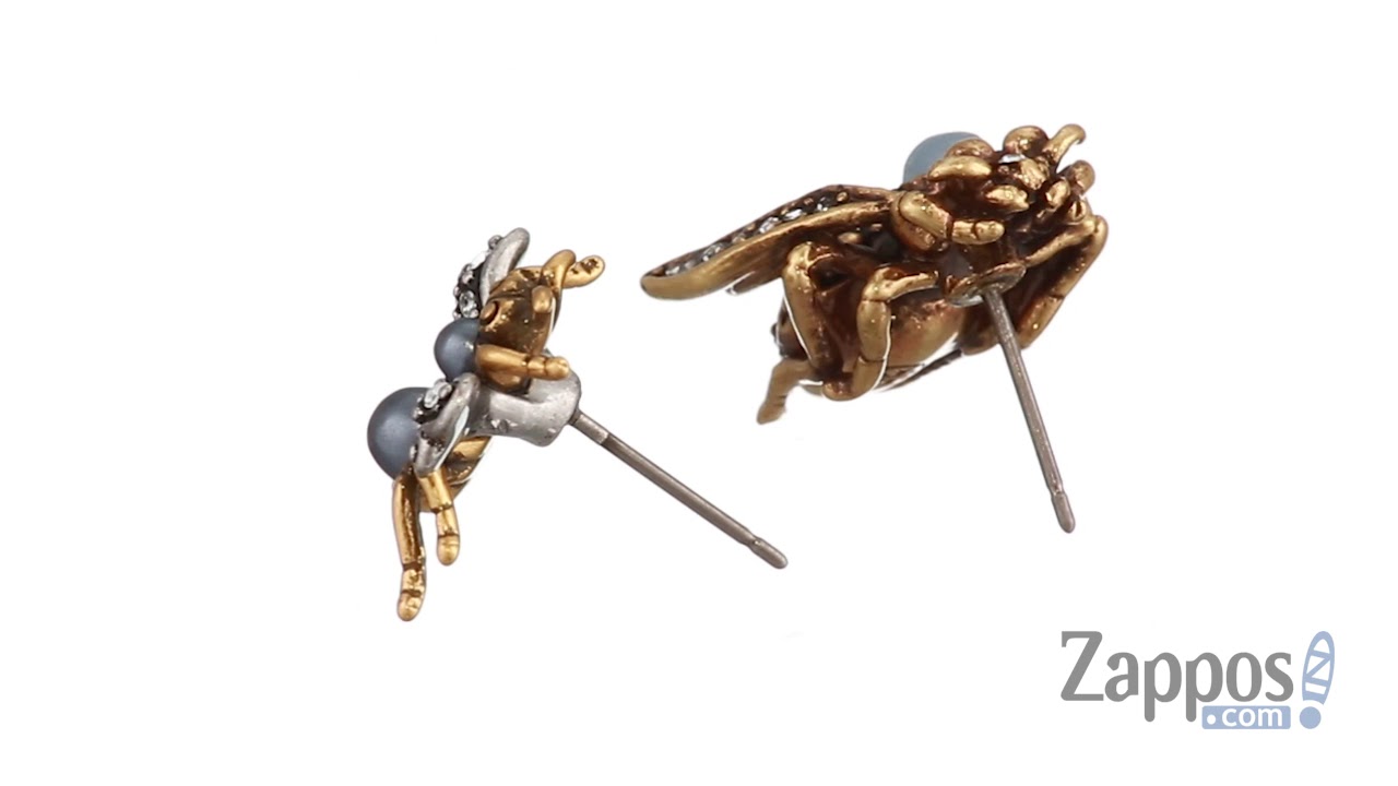 Tory Burch Mismatch Bug Studs Earrings SKU: 9215684 - YouTube