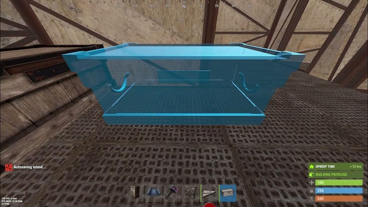 How to build maximum storage in a 1x1 Rust YouTube