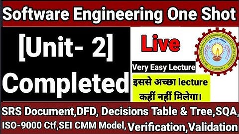 Software Engineering Aktu Unit 2| software engineering Unit 1,Unit 2, Unit 3,Unit 4,Unit 5|Playlist