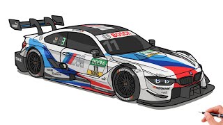 How to draw BMW M4 DTM / drawing bmw m4 f82 2016 car How to draw BMW M4 DTM / drawing bmw m4 f82 2016 car
