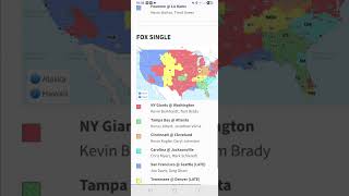 NFL Week 1 TV Map Released CBS Early & Late & Fox Single Windows