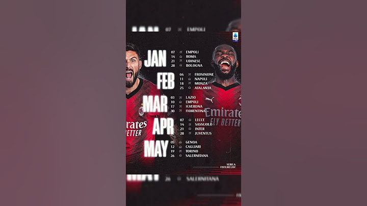 CALENDARIO MILAN SERIE A 2023-2024🔴⚫