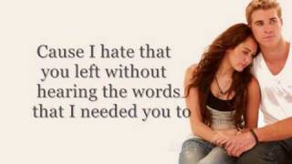 Video thumbnail of "I Hope You Find It - Miley Cyrus - The Last Song FULL W/Lyrics"