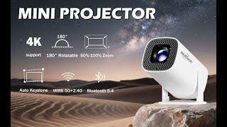 WellSonic Mini Projector with Wifi and Bluetooth