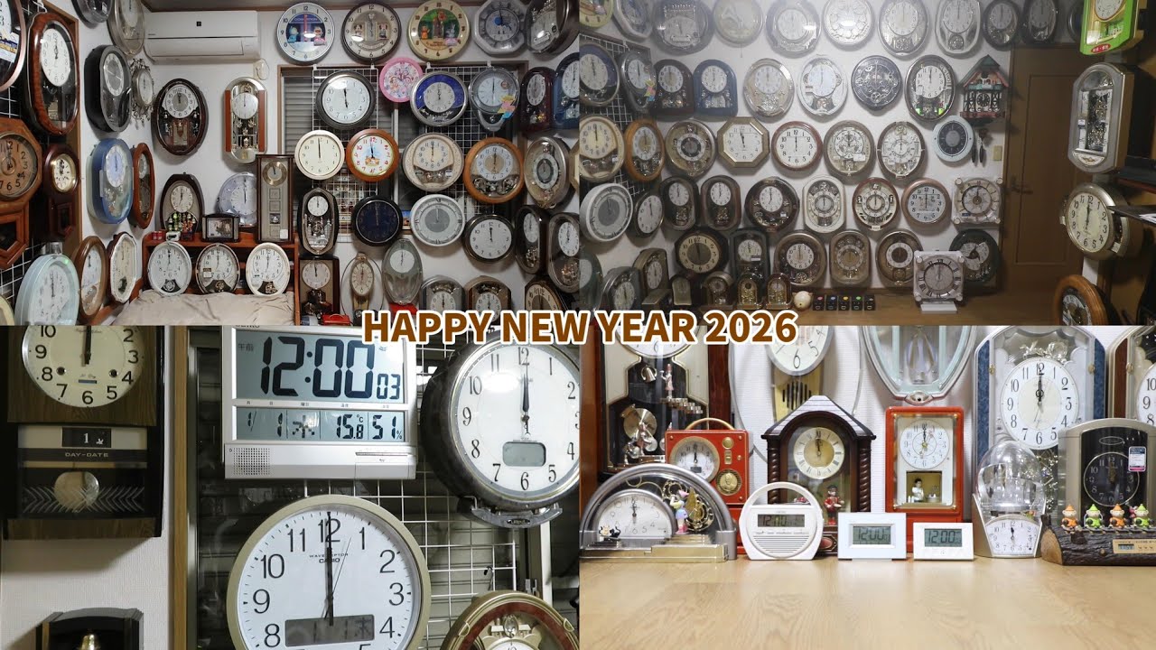 年越し動画】2025年→2026年の瞬間のからくり時計たち - YouTube