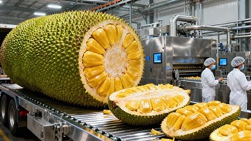 Inside a Factory How Automated Systems Create Crispy Dried Jackfruit From Fresh Fruit (Full Process)
