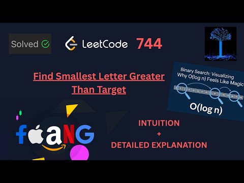 Find Smallest Letter Greater Than Target | LeetCode 744 | Binary Search Explained