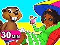 "Beach Party Bingo" 30 Minutes Collection | Busy Beavers Teach Toddlers Shapes, Fruits & More