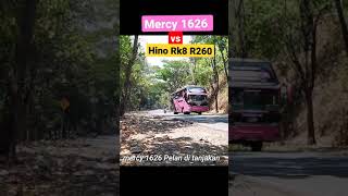 On The Incline,,Mercedes Benz Oh 1626 Vs Hino Rk8 R260 .. Di Tanjakan..