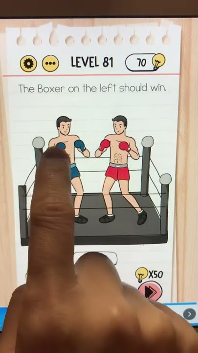 Brain Test Level 81 The boxer on the left should win