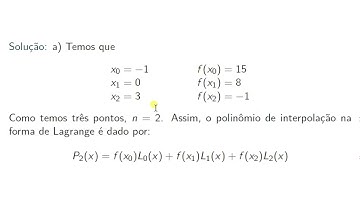 2) Polinômio Interpolador - Lagrange I