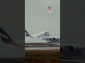 Airbus A380 Takeoff in Heavy Rain with Breathtaking Jet Blast and Wing Condensation