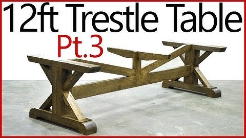 Part 3 - Building a Table Base - Oak Trestle Table Woodworking Series!