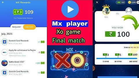Mx player xo game final match to win 100 paytm cash || Live proof