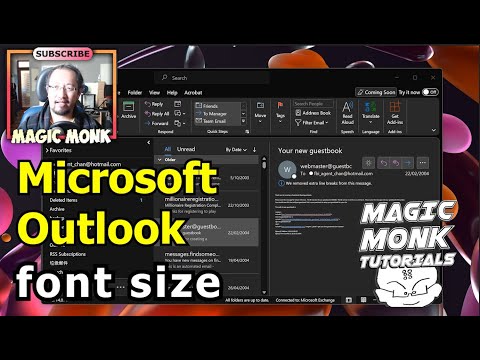 Microsoft Outlook - How to fix small font