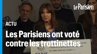 Fin des trottinettes en libre-service à Paris : «Nous allons suivre leur décision», annonce Hidalgo