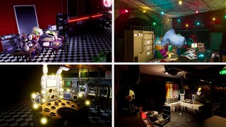 Fully Exploring FNAF: Help Wanted 2 Maps In Free Cam