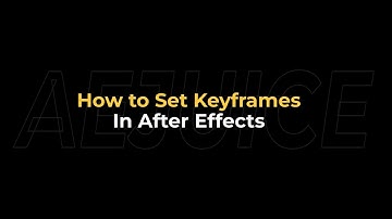 How to add a keyframe in After Effects - AEJuice Tutorials