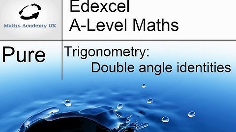 Double angle identities - part 1