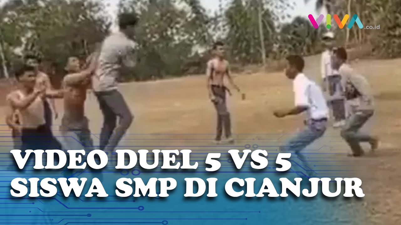 VIDEO Aksi Brutal Perkelahian 5 vs 5 Siswa di Cianjur