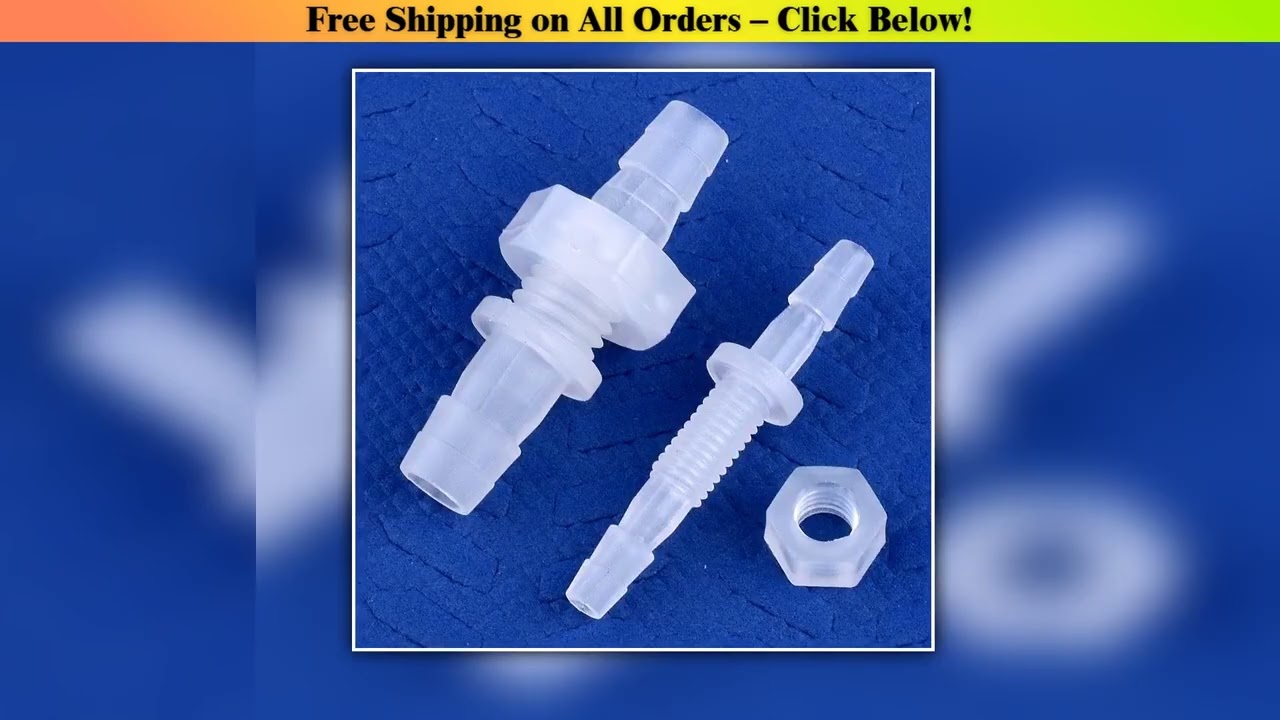 5~200Pcs M6~M10 Thread Hex Nut To 3~8mm PP Pagoda Direct Connectors Aquarium Tank Air Pump Adapter