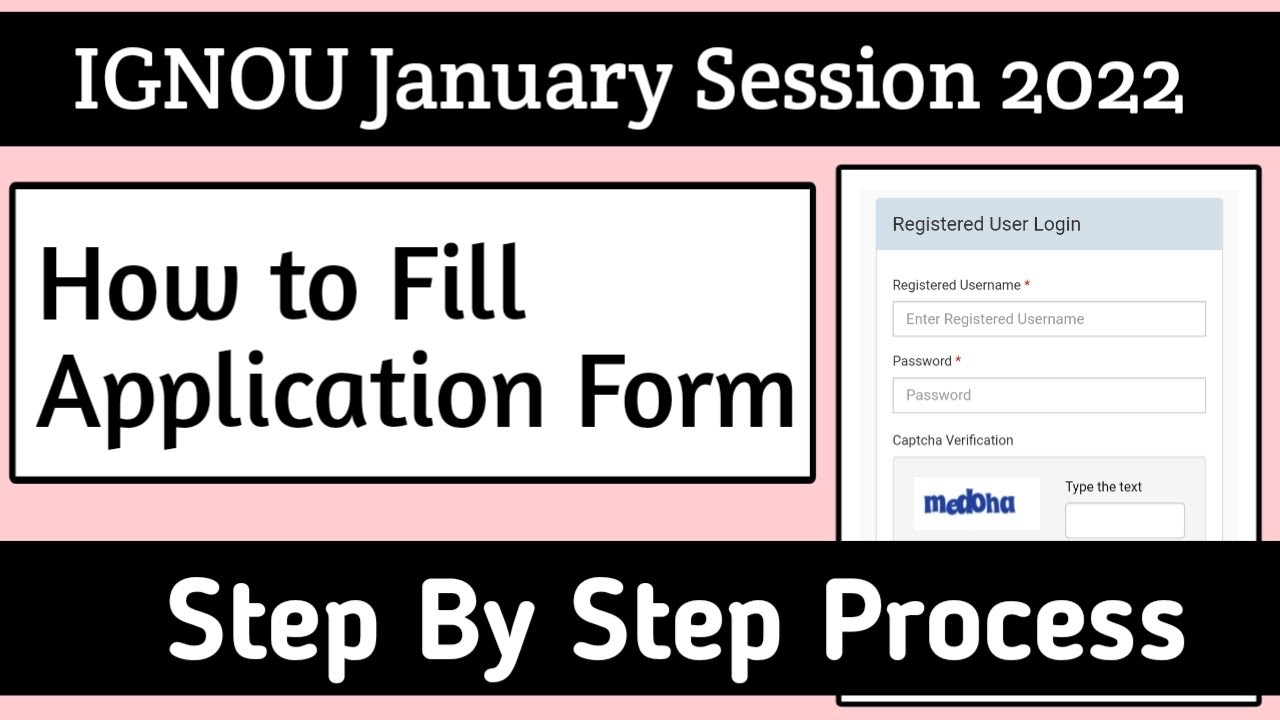 How to fill ignou application form 2022| How to apply for ignou january session 2022| ignou form