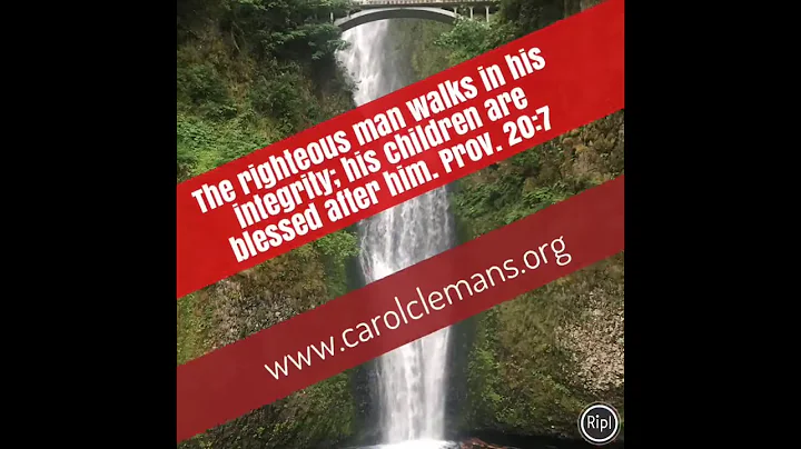 The righteous man walks in his integrity; his chil...