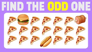 【Easy, Medium, Hard Levels】How Good Are Your Eyes? Food Edition 🍕🍔🍦 Find the ODD emoji out  #5
