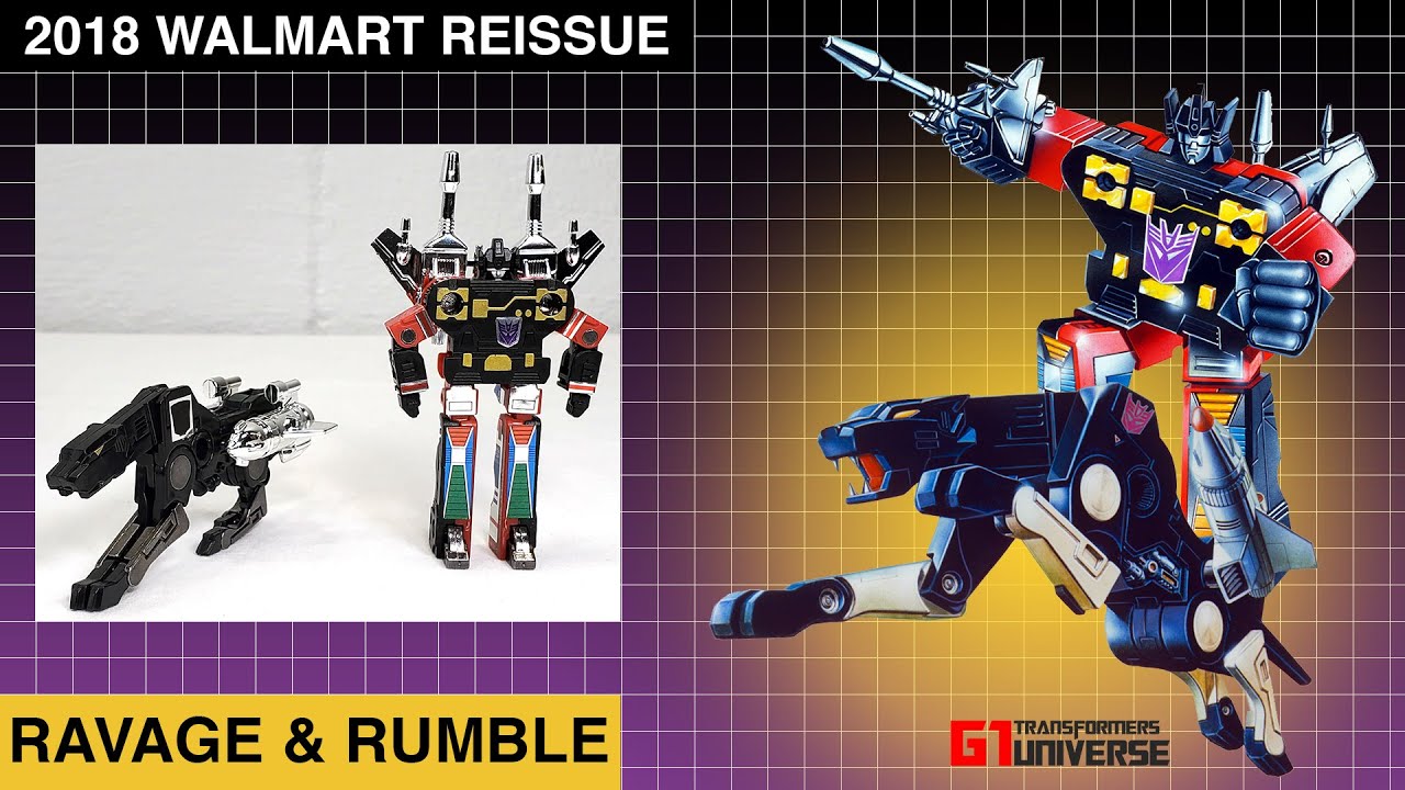 2018 Walmart G1 Transformers Reissue Ravage and Rumble