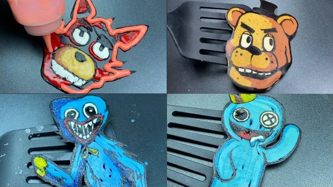 Horror Game Pancake Art: Poppy Playtime, FNAF & Rainbow Friends