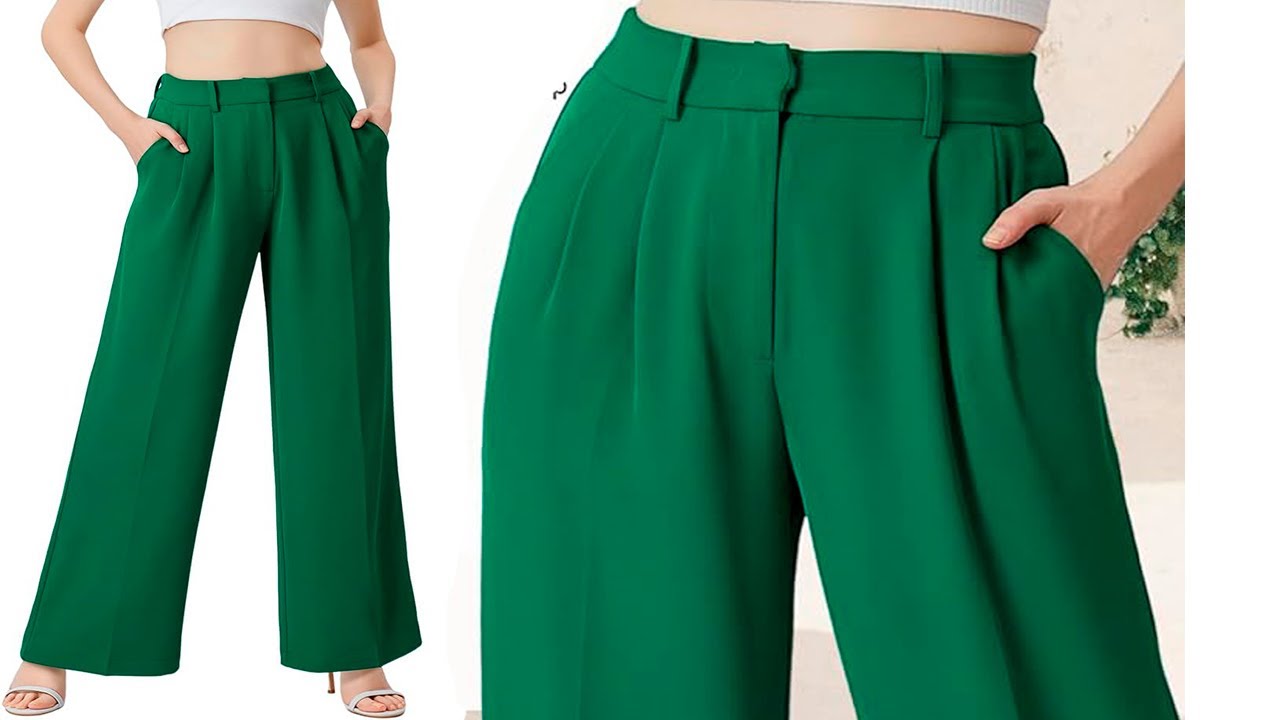 pantalon con pliegues facil y sencillo molde