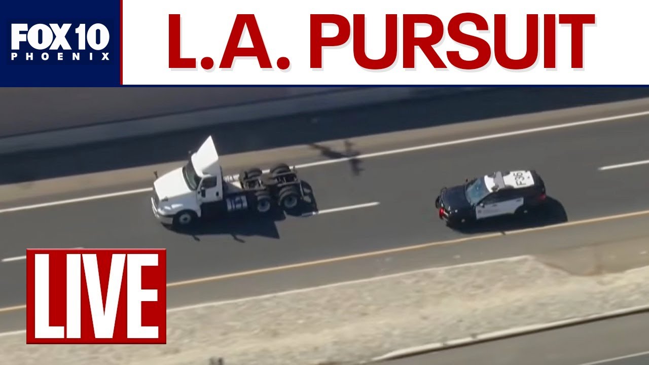 🔴 LIVE: Stolen big rig police chase in Los Angeles l FOX 10 Phoenix ...