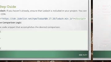 How to Compare JSON Objects with Extra Keys Using Lodash