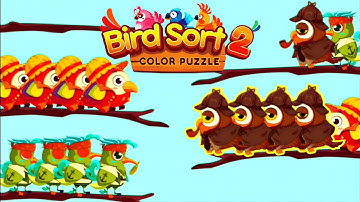 Bird Sort 2 Color Puzzle Level 21-30 SOLVED! | Gameplay Walkthrough