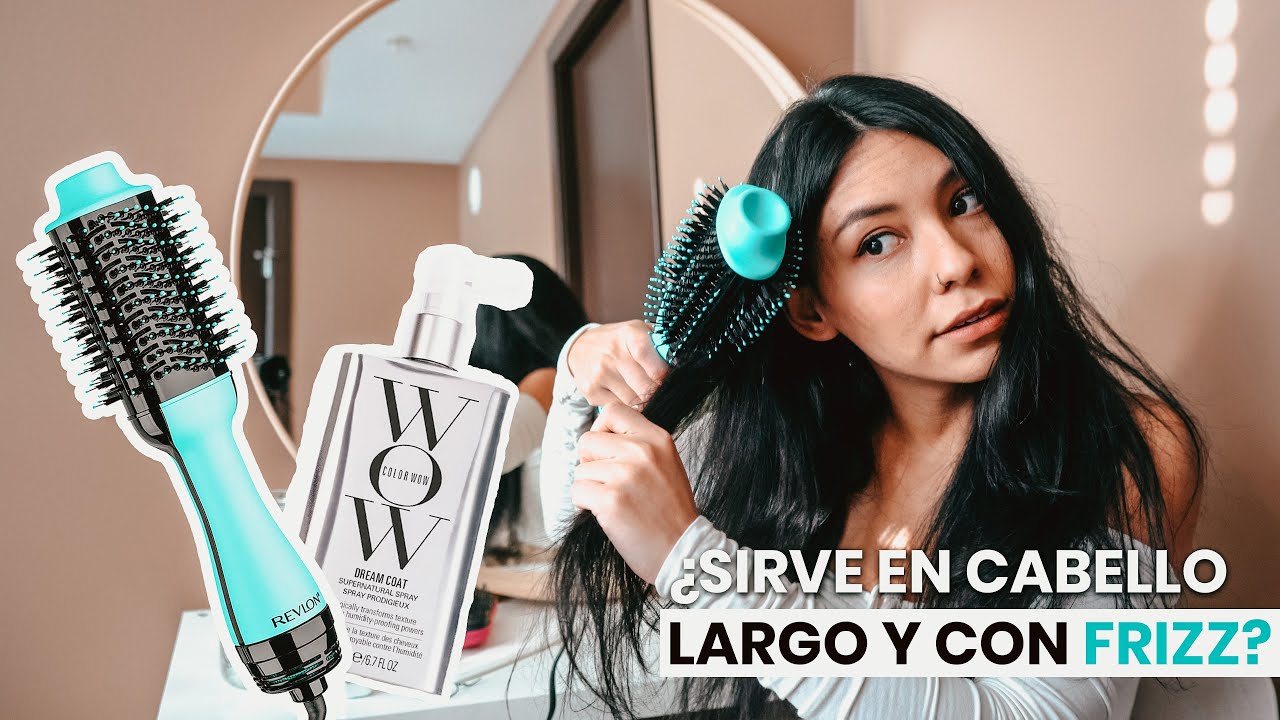 CEPILLO REVLON one step Secado y Planchado | Reseña en cabello largo,  esponjado y con frizz - YouTube