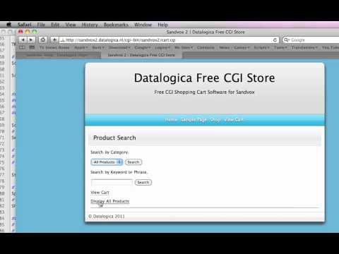 Datalogica Free CGI Shopping Cart - Configuration Tutorial